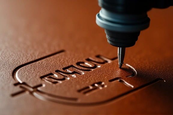 Grabado láser en cuero sintético y regenerado